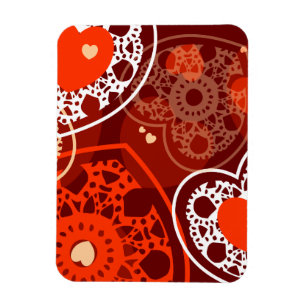 Hearts background, premium magnet