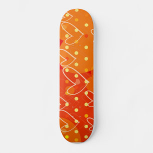 Hearts background, skate skateboard deck