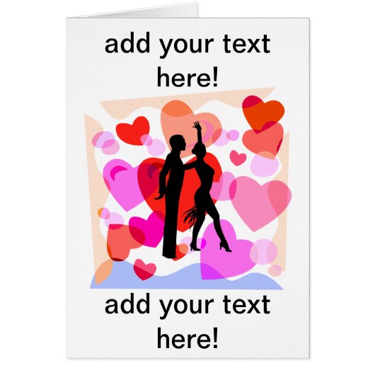 Hearts ballroom dancing cards (Front)