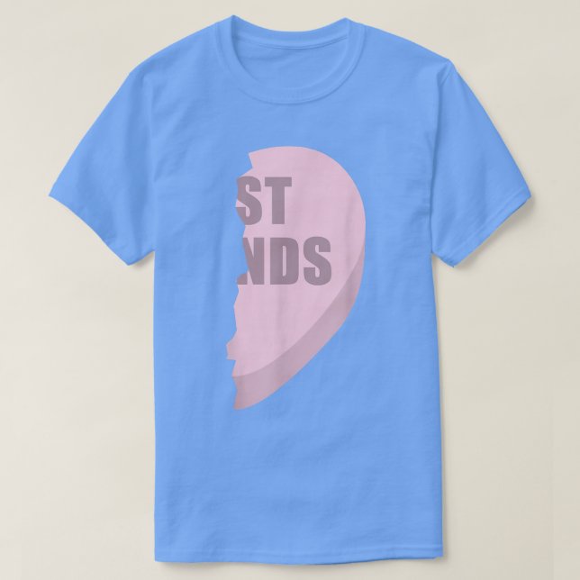 Hearts Best Friend T s  Matching Bff Outfits Tees  (Design Front)