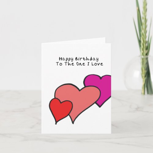 Hearts Birthday Card