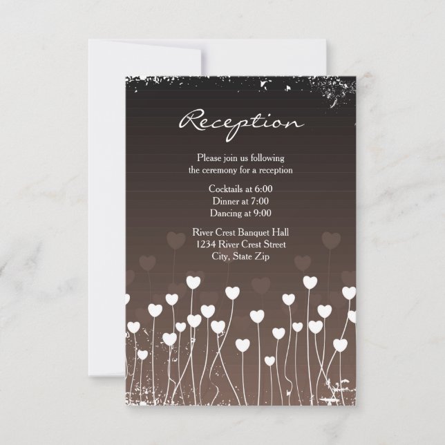 Hearts Bloom - Reception Invitation (Front)