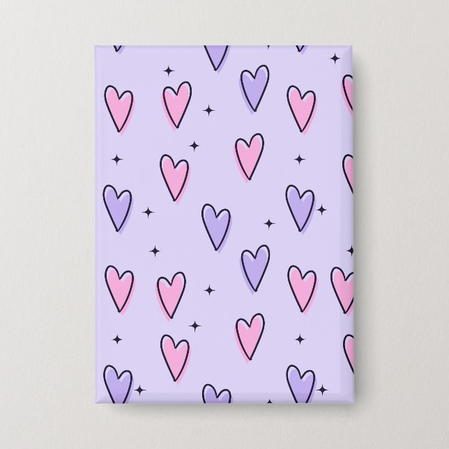 hearts blueys button (Front)