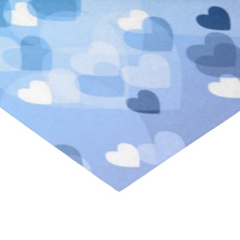 Hearts - Bokeh Blue Hearts Tissue Paper by steelmoment at Zazzle