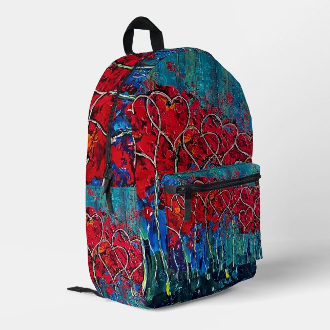 Hearts Book Bag Back Pack (Back Corner Left)