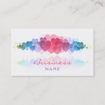 Hearts Business Card by Kjpargeter at Zazzle