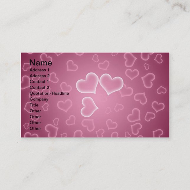 Hearts Business Card (Front)