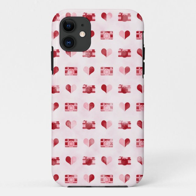 "Hearts & Cameras" iPhone 5/5S Case (Back)