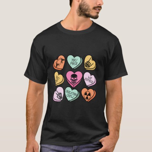 Hearts Candy Radiology Rad Tech Valentines Day Rad T_Shirt
