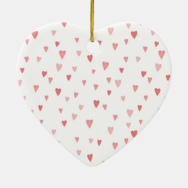 Hearts Ceramic Ornament (Back)