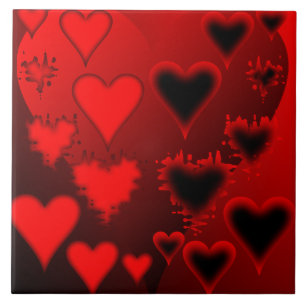 Hearts Ceramic Tile