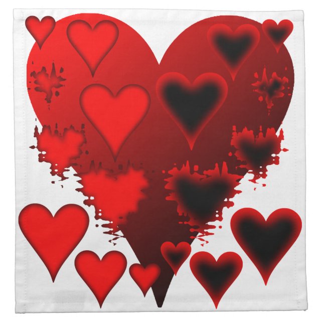 Hearts Cloth Napkin (Front)