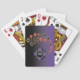 Hearts, Clubs, Diamonds and Spades Design Poker Cards