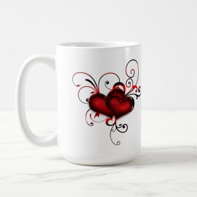Hearts Coffee Mug (Left)