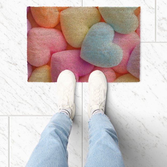 Hearts Coir Door Mat (Insitu)
