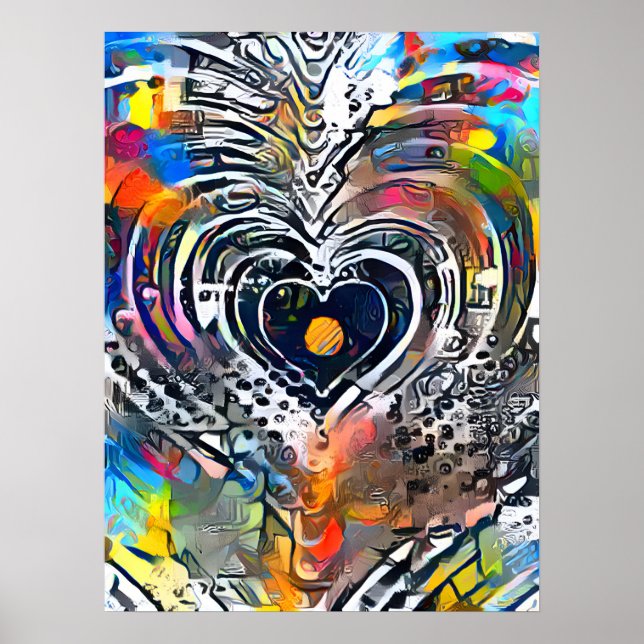 Hearts | Colorful Abstract  Poster (Front)