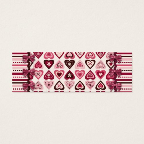 Hearts Confection Skinny Gift Tag Business Cards