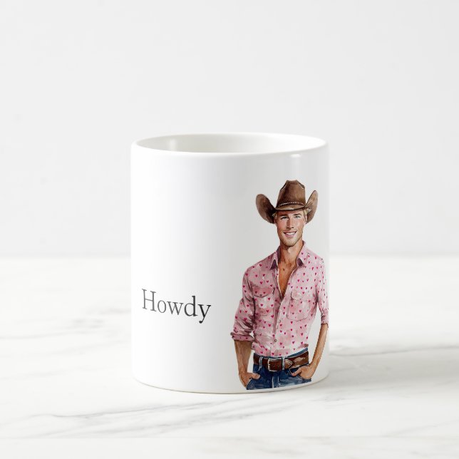 Hearts Cowboy Coffee Mug (Center)