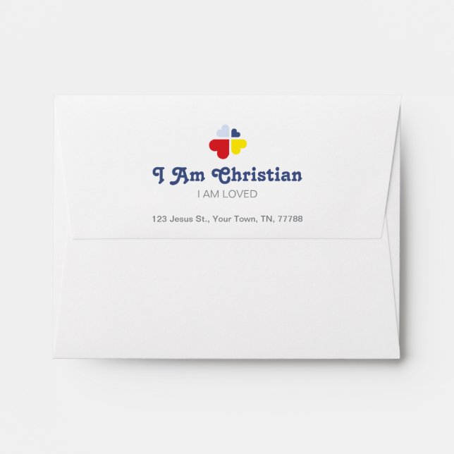 Hearts Cross Envelope (Back (Top Flap))