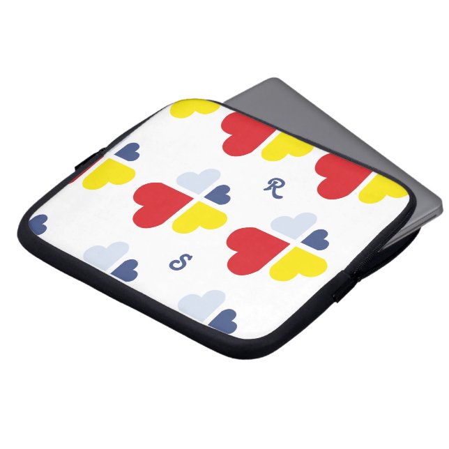 Hearts Cross Laptop Sleeve (Front Top)