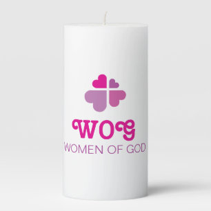 Hearts Cross Pillar Candle