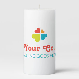 Hearts Cross Pillar Candle