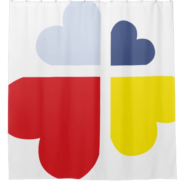 hearts cross shower curtain (Front)