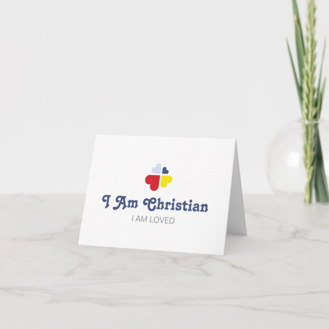 Hearts Cross Thank You Card (Front)