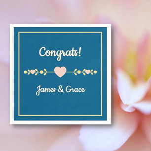 Hearts! Custom Engagement party Napkins