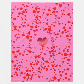 "Hearts" Custom Fleece Blanket, 60"x80"