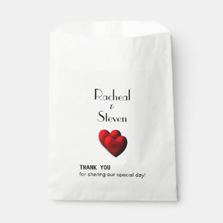 Hearts Custom Thank You Favor Bag