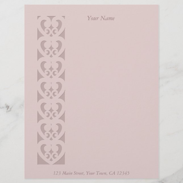 Hearts Cutout Letterhead (Front)