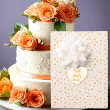 Hearts - Dark Orange on Light Orange