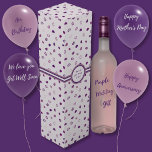 Hearts - Dark Purple on Light Violet Wine Box<br><div class="desc">Hearts in various shades of darker purples on a light violet background. Other colorways available.</div>