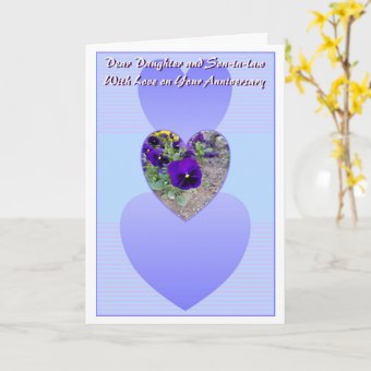 Hearts Daughter Husband Personalised Anniversary Card | Zazzle