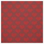 Hearts deep red pattern  fabric
