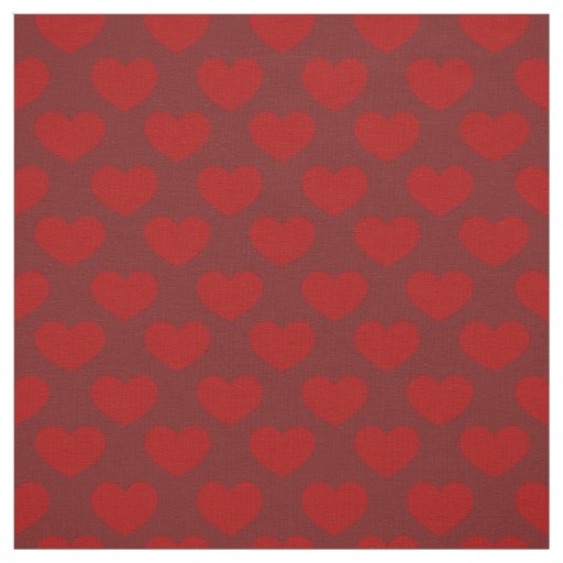 Hearts deep red pattern  fabric