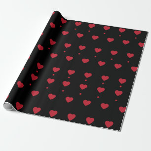 Hearts & Dots Valentine Pattern Wrapping Paper
