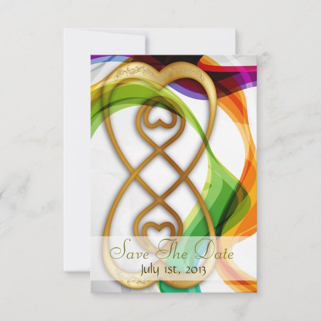 Hearts Double Infinity & Rainbow -Save The Date Save The Date (Front)