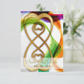 Hearts Double Infinity & Rainbow -Save The Date Save The Date (Standing Front)