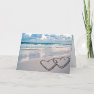 Hearts Drawn in the Sand Card