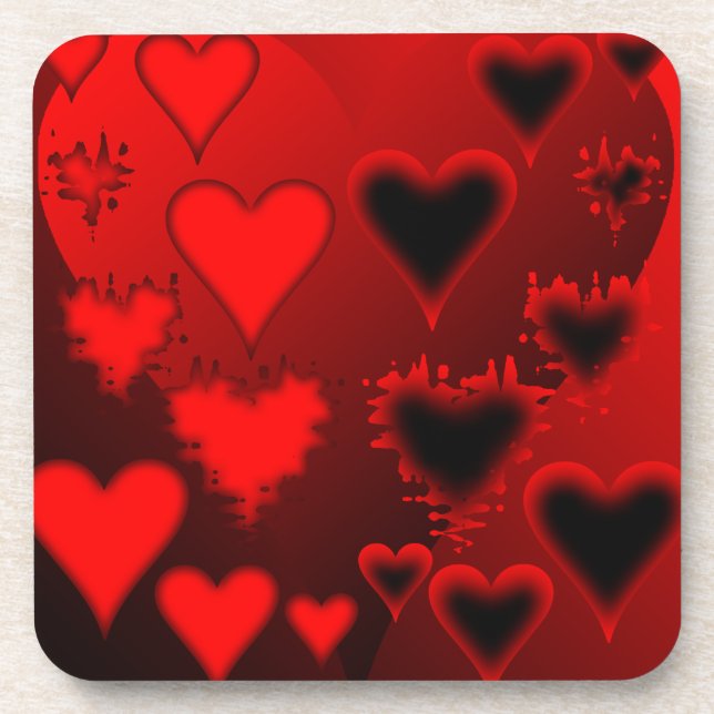 Hearts Drink Coaster (Front)