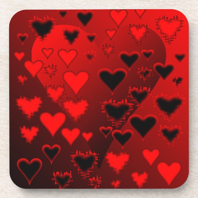 Hearts Drink Coaster (Front)