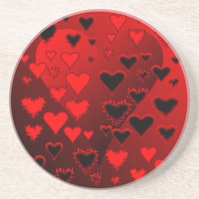 Hearts Drink Coaster (Front)