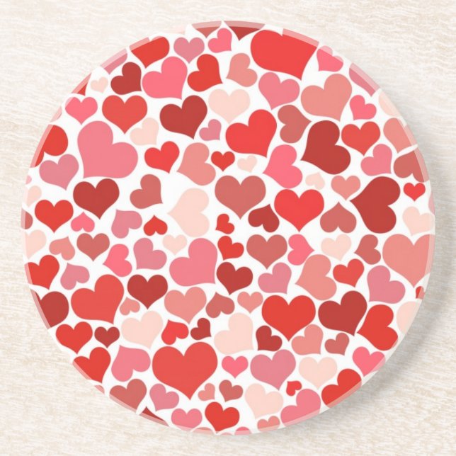 Hearts Drink Coaster (Front)