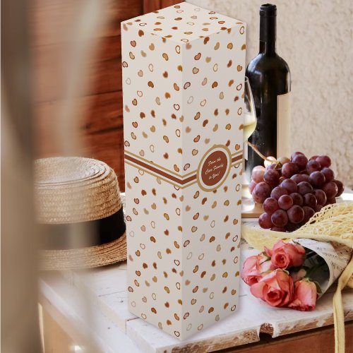 Hearts _ Earthtone rustic on white cement wine box