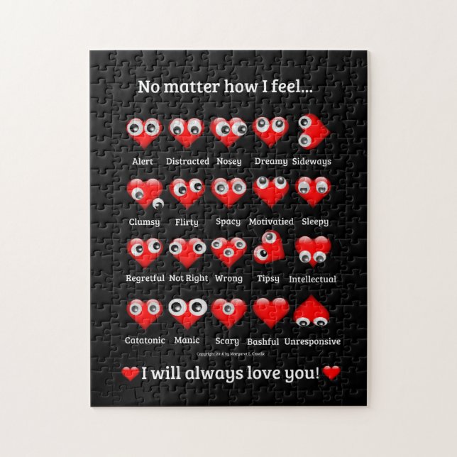 Hearts Emotions, Valentine Puzzle (Vertical)