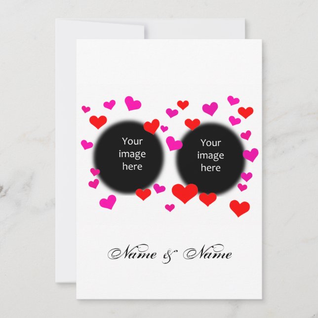 Hearts Engagement Invitation (Front)