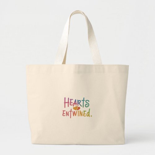 Hearts Entwined Large Tote Bag