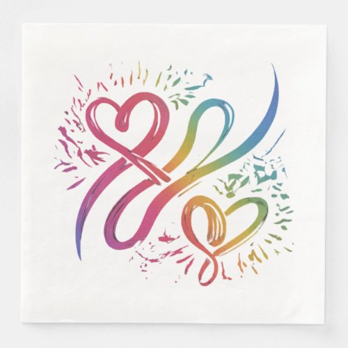Hearts Entwined Paper Dinner Napkins